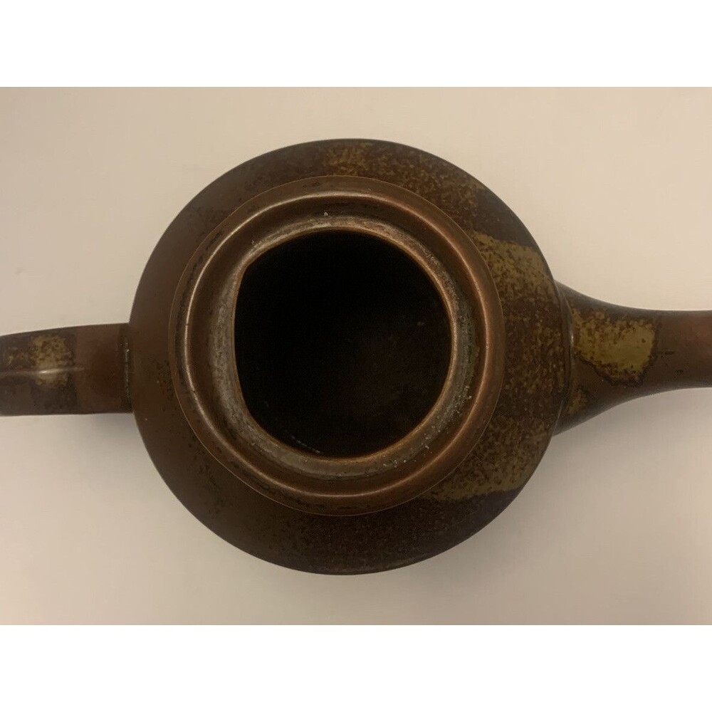 Vintage Handmade Original USA Clay Pottery Glazed Teapot - Picture 4 of 6